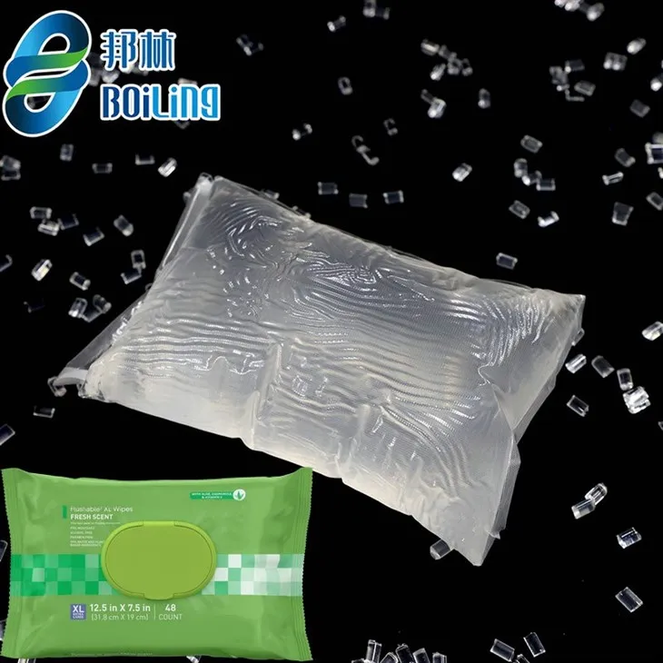 Tavné lepidlo na lepenie veka vlhkých obrúskov