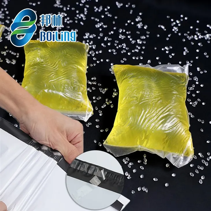 Žltý tavný lepiaci blok na utesnenie expresného vrecka